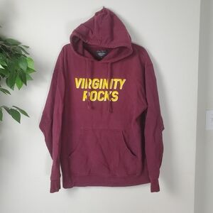 Danny Duncan Sweater Men's Large Red Graphic Hoodie Pullover Virginity Rocks